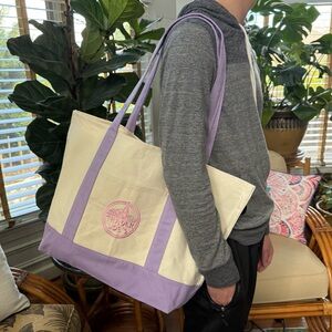 Trader Joe’s Tote Bag Lavender Pastel Limited Edition Large Reusable